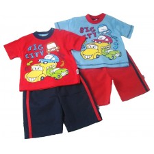 Toddler ' big city' - Canvas Shorts & Tee Shirt Set 6/12,12/18 & 18/23 Months -- £4.99 per item -  5 pack