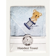 SNUGGLE BABY "TEDDY" TOWEL IN BLUE -- £3.99 per item - 3 pack