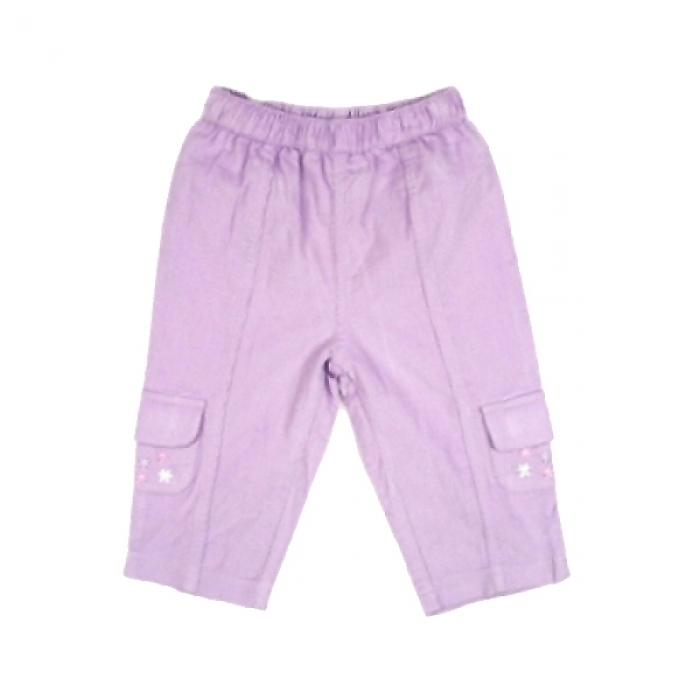 Baby Cords with embroidery In Lilac -- £1.00 per item - 6 pack