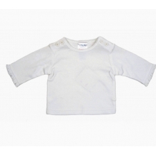 Zip Zap 100% Cotton Long-sleeved Baby Top (White) -- £1.50 per item - 7 pack