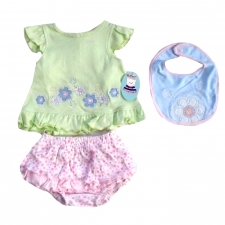 Baby set -  dress, bloomer and bib -- £4.99 per item - 3 pack