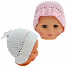 SOFT TOUCH - CROCHET STYLE PLAIN KNITTED HAT: H420 -- £1.50 - per item - 6 pack