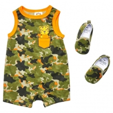Boys Romper & Shoes Camouflage Tiger 0-9m -- £5.50 per item - 3 pack