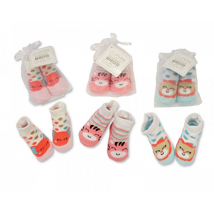 Nursery time - Baby Girls socks in Mesh Bag  in 3 prints -  £0.99 per item - Pack Quantity - 6  Pack
