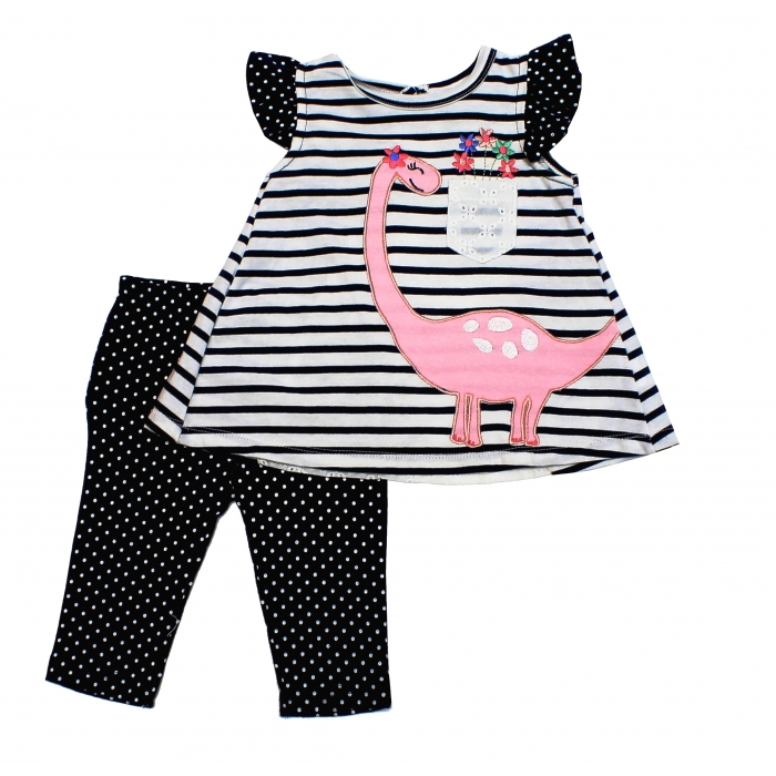 x-Cutey Pie  'DINO'  Legging set with applique & embroidery -- £6.99 per item - 3 pack