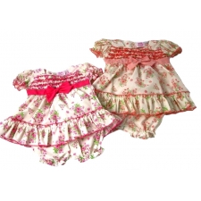 Petit Couer - Baby Dress & Bloomer with Floral Print -- £3.99 per item - 6 pack
