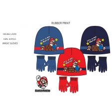 SUPER MARIO  HAT & GLOVE Set in 3 colours -- 3.50 per item - 6 pack