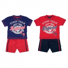 FIRST TEAM -100% Cotton 2 PC short & T Shirt Set - 1 to 6 years -- £5.99 per item - 6 pack